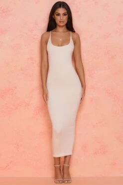 Catch Feels Double Layered Midi Dress In Cream -Glam Dress Store 24.4.18 4 380