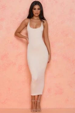 Catch Feels Double Layered Midi Dress In Cream -Glam Dress Store 24.4.18 4 387