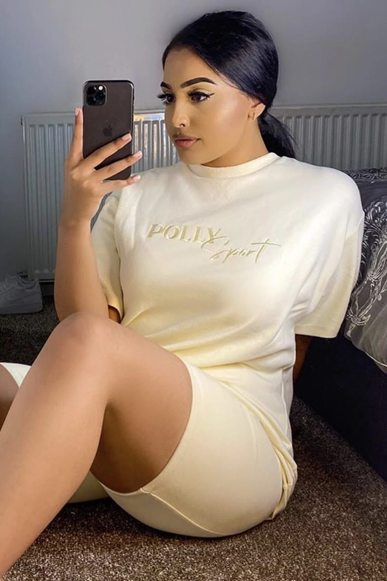 Here’s The Tee Oversized T-Shirt Dress In Cream 5 Here’s The Tee Oversized T-Shirt Dress In Cream - Image 3