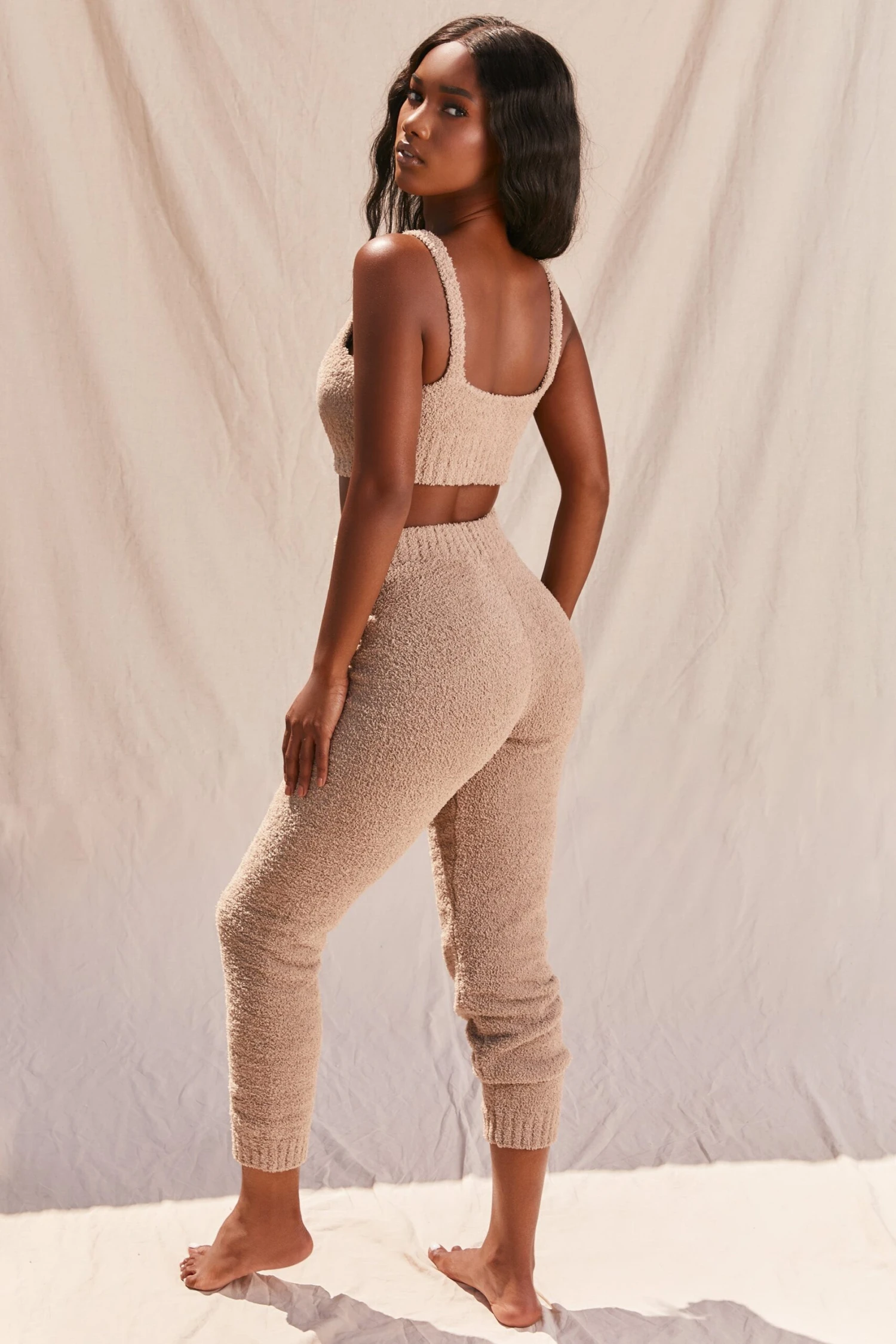 Cosy Low V Neck Tank Top In Sand 12 Cosy Low V Neck Tank Top In Sand - Image 10