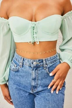 Drippin With Diamonds Diamant Belly Chain In Gold