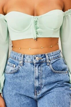 Diamant Belly Chain In Gold