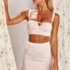 Crinkle Mini Skirt In Pink -Glam Dress Store 3189 2 two to tango pink shirred ruffled ruched two piece set 2 292bef23 4823 401e a5e2 b5e4c870b8ce