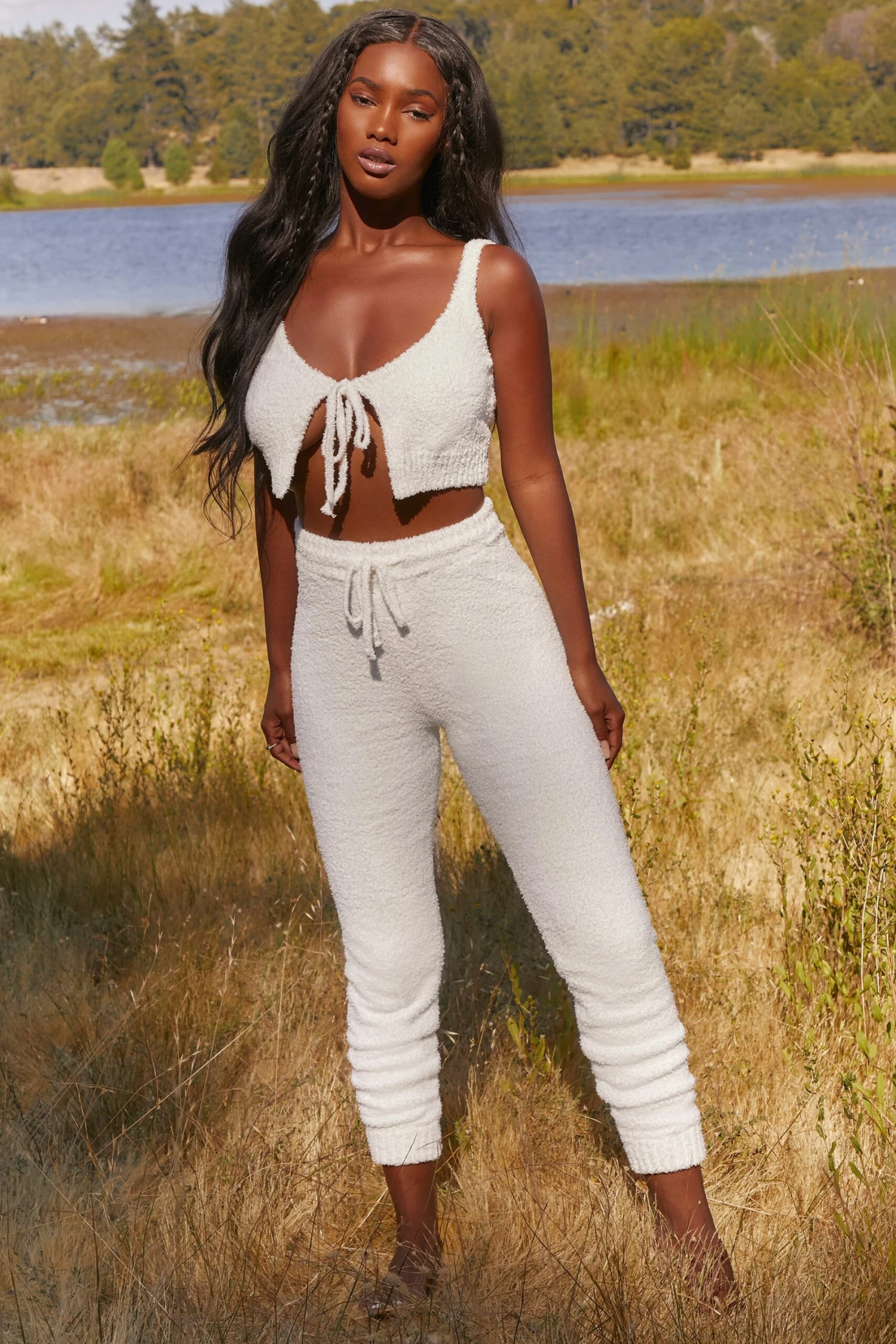 Cosy Joggers In White 3 Cosy Joggers In White