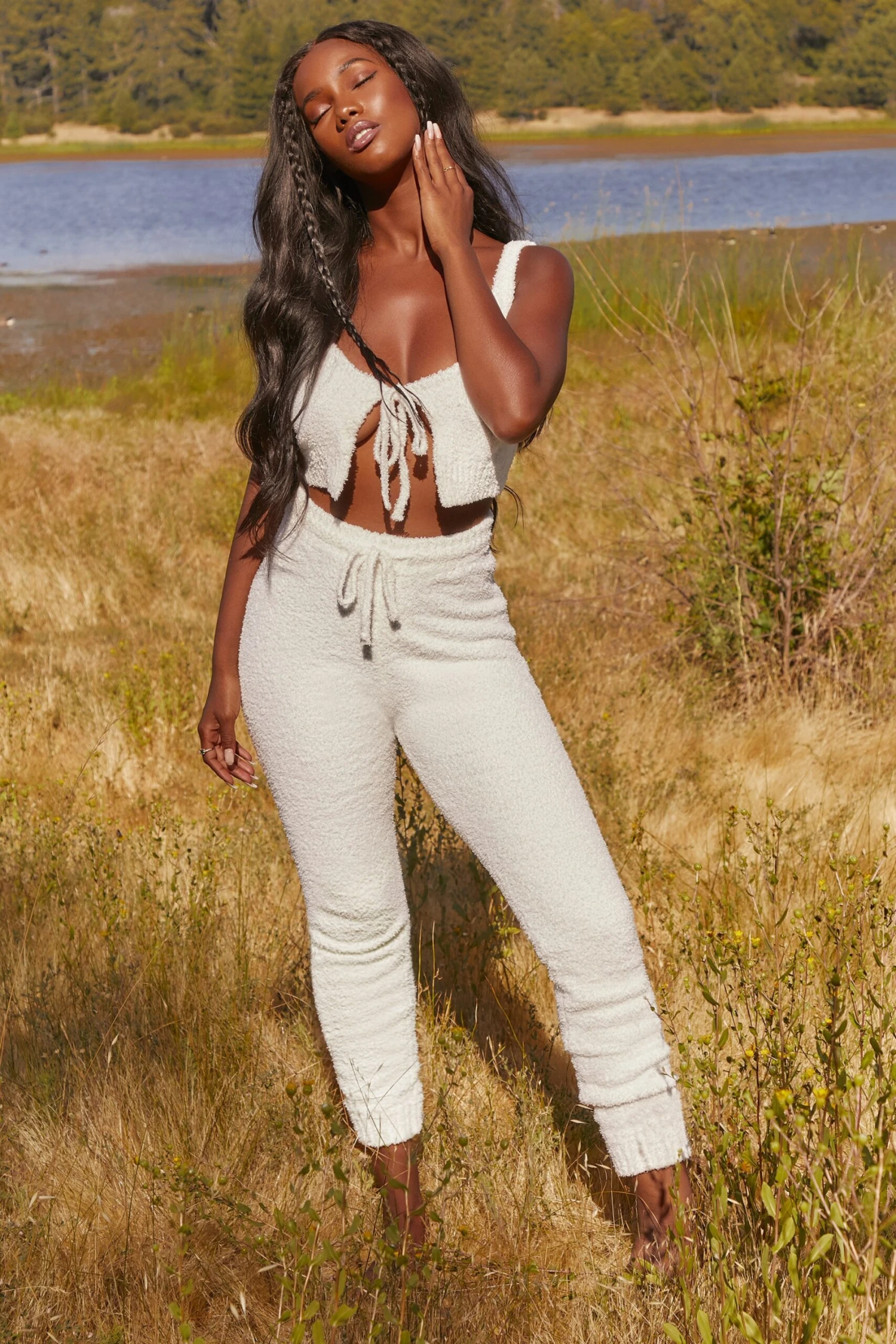 Cosy Joggers In White 4 Cosy Joggers In White - Image 2