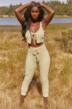 Cosy Tie Front Crop Top In Yellow -Glam Dress Store 3338 cute doing nothing 3342 lounge club 3 yellow tie front cosy lounge crop top leggings two piece set f4ff8a10 65c8 4c29 847b f83f925f8d2f