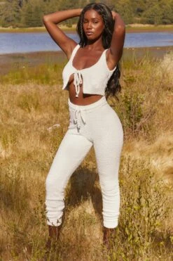 Cosy Joggers In White 14 Cosy Joggers In White -Glam Dress Store 3338 cute doing nothing 3342 lounge club 4 white tie front cosy lounge crop top leggings two piece set 4 87ff29b0 56b7 471e b8e9 fc8496de1f2e