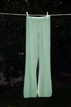 Until Further Notice Cosy Flared Leg Trousers In Green -Glam Dress Store 3343 happy place 3341 until further notice 13 green crop top high waist trousers cosy lounge set