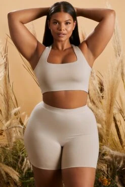 Cycling Shorts In Grey 15 Cycling Shorts In Grey -Glam Dress Store 4219 4234 1 fair and square easy as that grey basic cycle shorts racer back crop top 1 1