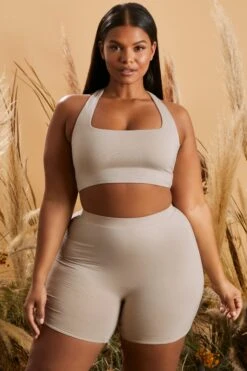 Cycling Shorts In Grey 13 Cycling Shorts In Grey -Glam Dress Store 4219 4234 2 fair and square easy as that grey basic cycle shorts racer back crop top 1