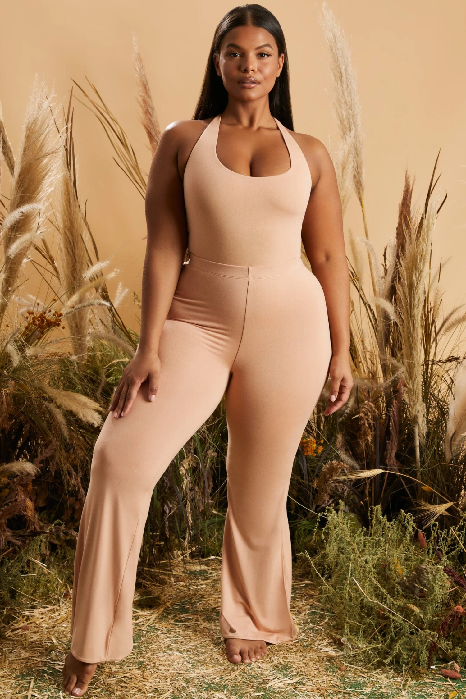 Figure You Out Split Hem Leggings In Tan 7 Figure You Out Split Hem Leggings In Tan - Image 5