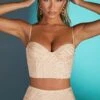 Embellished Crop Top In Sand -Glam Dress Store 4568 4580 6 antibes sand embelished corset top martinique embelished mini skirt