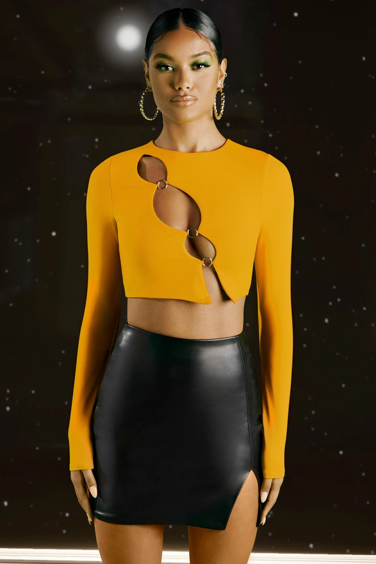 Asymmetric Long Sleeve Top In Yellow 8 Asymmetric Long Sleeve Top In Yellow - Image 6