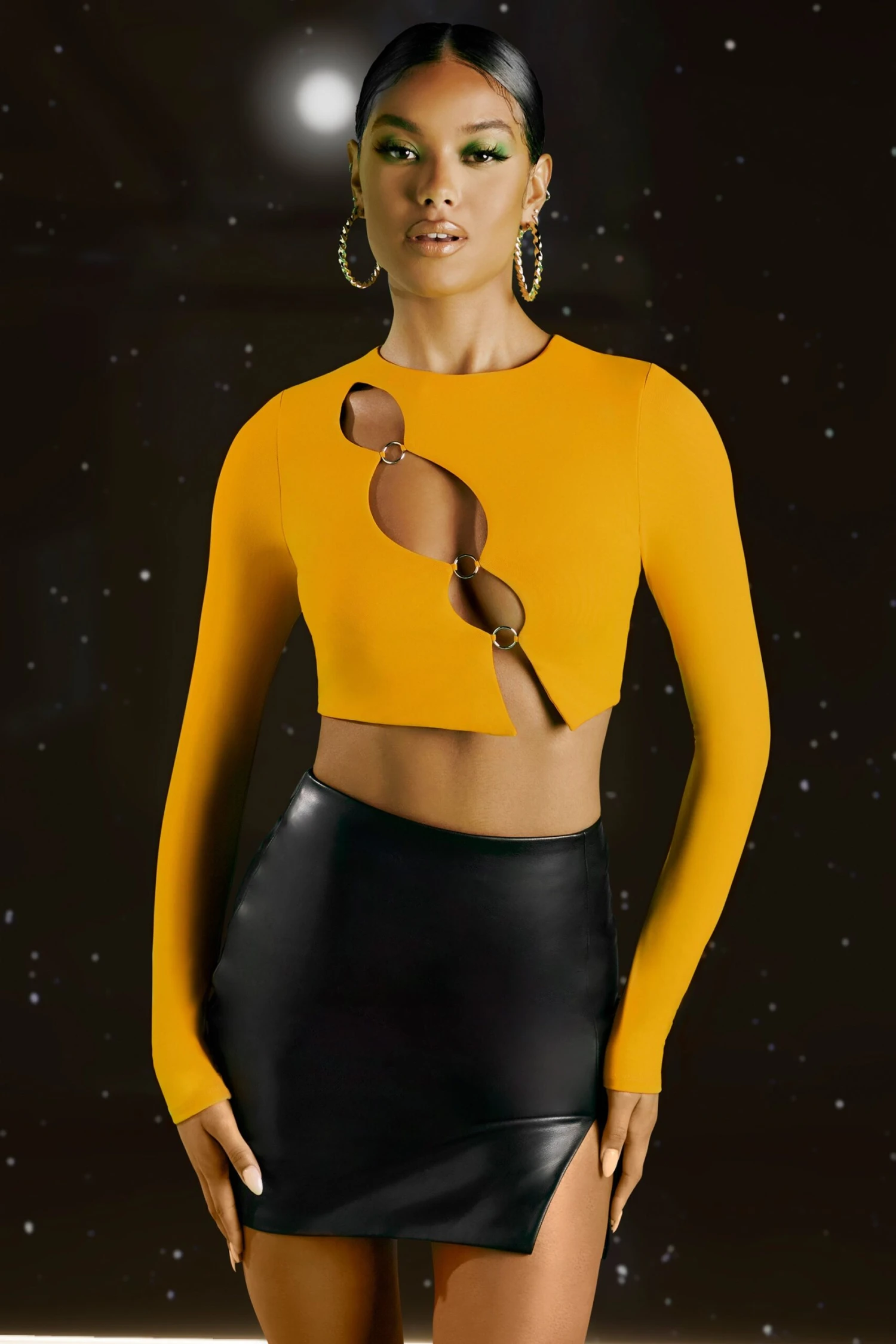 Asymmetric Long Sleeve Top In Yellow 7 Asymmetric Long Sleeve Top In Yellow - Image 5