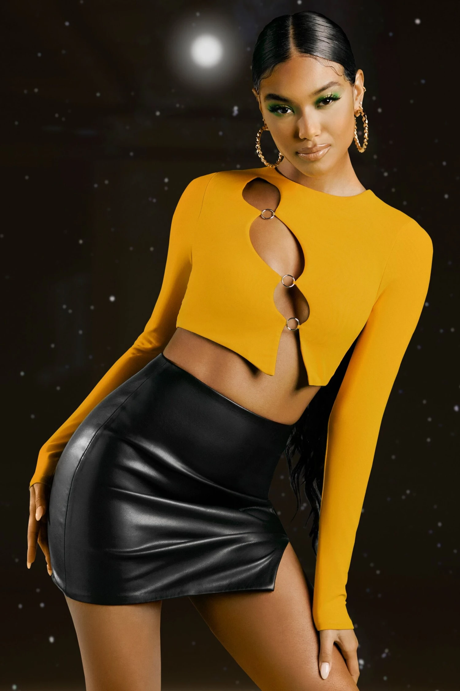 Asymmetric Long Sleeve Top In Yellow 9 Asymmetric Long Sleeve Top In Yellow - Image 7