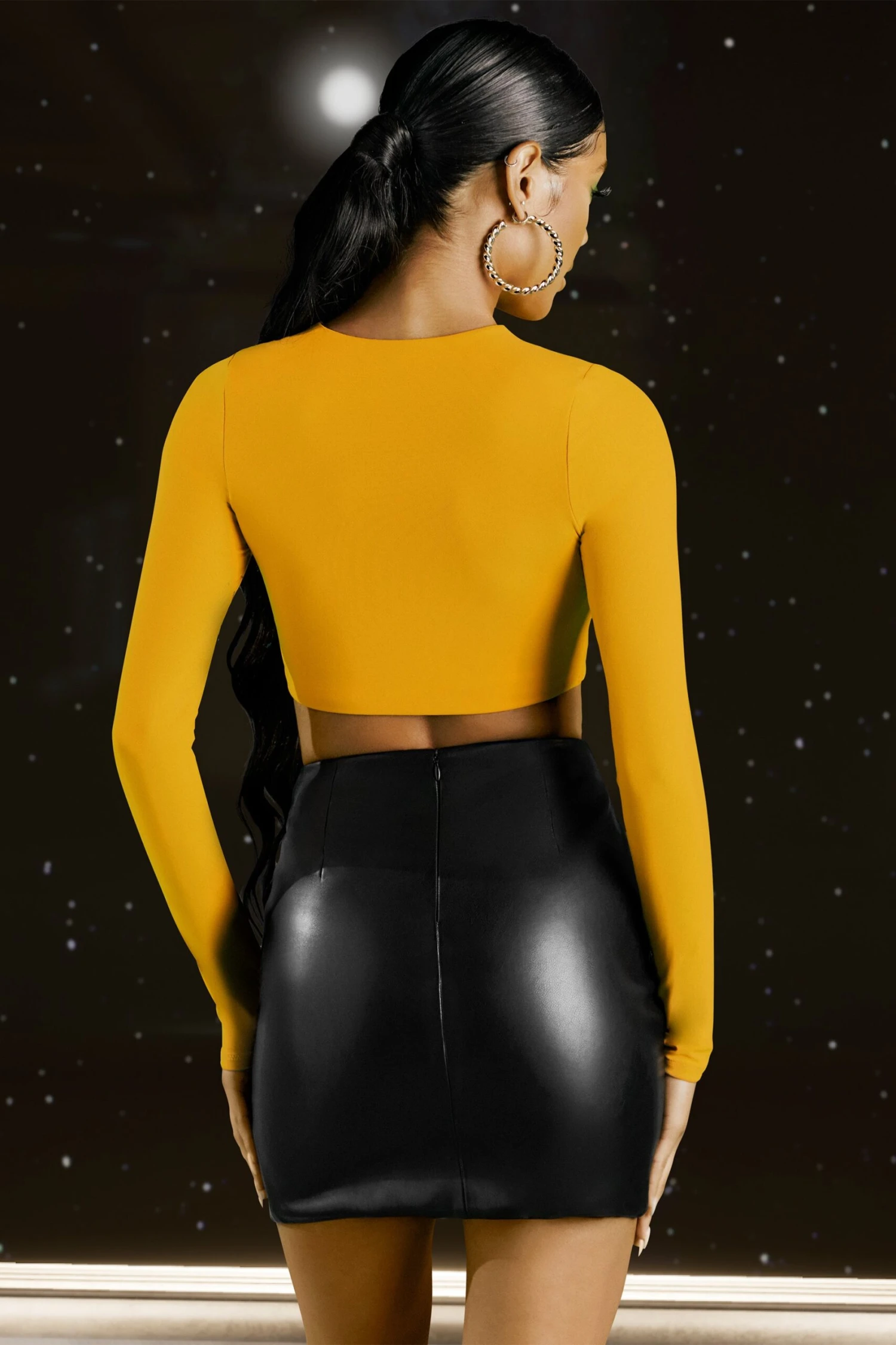 Asymmetric Long Sleeve Top In Yellow 4 Asymmetric Long Sleeve Top In Yellow - Image 2