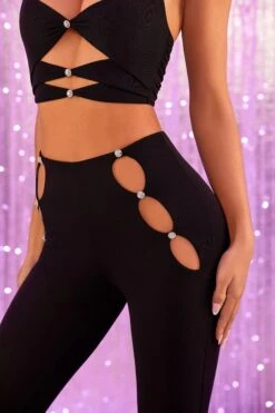 Cut Out Petite Leggings In Black -Glam Dress Store 4684 4694 7 spectrum under the spotlight black cut out top cut out leggings 2 2