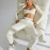 Cut Out Joggers In Ivory -Glam Dress Store 5057 5077 18 quality time first 5 1