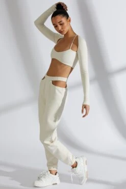 Cut Out Joggers In Ivory 14 Cut Out Joggers In Ivory -Glam Dress Store 5057 5077 18 quality time first 9 1