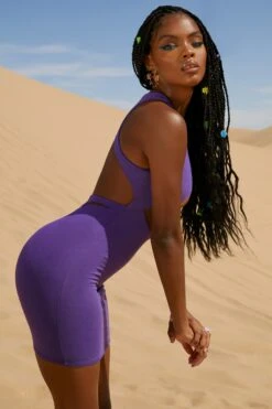 Cut Out Mini Dress In Purple 12 Cut Out Mini Dress In Purple -Glam Dress Store 5130 7 San Jacinto Purple Cut Out Back Detail Mini Dress