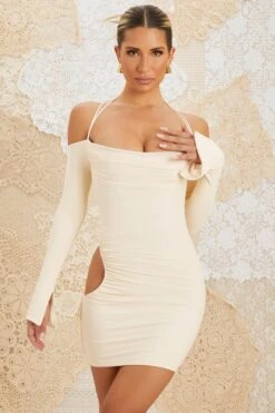 Cut Out Hip Mini Dress In Ivory -Glam Dress Store 5173 3 Liana Ivory Long Sleeve Cut Out Cowl Neck Mini Dress a25eb57b 1400 4ac3 96dc 5ecd99ea6838