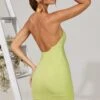 Scoop Neck Mini Dress In Green 2 Scoop Neck Mini Dress In Green -Glam Dress Store 5287 9 Melora Green Scoop Kneck Ruched Mini Dress