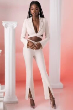 Flare Trousers In Stone -Glam Dress Store 5303 5315 12 meraki stone wrap 8 2