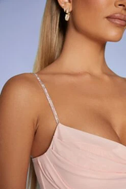 Embellished Strap Crop Top In Blush 13 Embellished Strap Crop Top In Blush -Glam Dress Store 5316 9 La Rochelle Blush Embellished Strap Cowl Crop Topcopy3