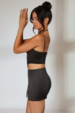 Dual Strap Corset Crop Top In Black -Glam Dress Store 5328 5730 9 Boast Black Corset Top Split Mini Skirt f6da865f 1ec1 492c a9e9 3fcb00f0030b