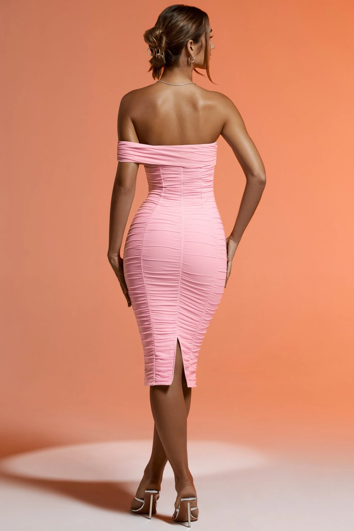 Single Strap Midaxi Dress In Pink 4 Single Strap Midaxi Dress In Pink - Image 2