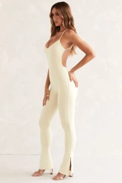 Scoop Neck Backless Jumpsuit In Ivory -Glam Dress Store 5454 3 Neoma Ivory Off The Shoulder Jumpsuit b8e229ef 059a 47ba bafa 5e2aae5dac72