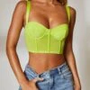 Corset Crop Top In Lime -Glam Dress Store 5728 5 Borderline Lime Corset Topcopy