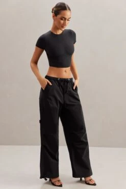 Petite Wide Leg Cargo Trousers In Black -Glam Dress Store 5827 6718 4 Aara Black Monowire Crop Top Rori Cargo Trousers 39632ff6 ac22 4018 b935 2a799504524d