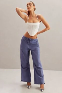 Wide Leg Cargo Trousers In Dusty Blue 15 Wide Leg Cargo Trousers In Dusty Blue -Glam Dress Store 5865 6718 2 CentaineI Ivory Corset Rori Navy Cargo Trousers 2ad87e1c 76f5 4826 a622 2d8006886011