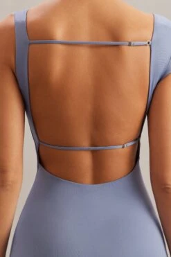 Open Back Mini Dress In Blue 13 Open Back Mini Dress In Blue -Glam Dress Store 5866 8 Tahnee Blue Off The Shoulder Mini Dress