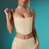Embellished Lace Corset Crop Top In Ivory -Glam Dress Store 5955 5959 5 Ivory Lace Low Trousers Embelished Lace Corset With Inverted Sweetheart Neckline de678f74 3def 41be b213 e02e2818c01e