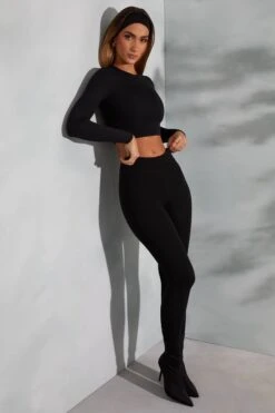 High Waist Leggings In Black -Glam Dress Store 6055 6064 11 Camden Lori Black Seamless Crop Top Leggings 0e798125 2f9c 4580 8603 8a2477ce34b5