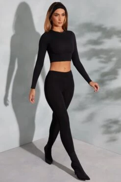 High Waist Leggings In Black -Glam Dress Store 6055 6064 14 Camden Lori Black Seamless Crop Top Leggings 2a708b25 1257 4f9f 9358 bea12dccbb6d