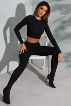 High Waist Leggings In Black -Glam Dress Store 6055 6064 15 Camden Lori Black Seamless Crop Top Leggings d35e6b11 992d 4e90 ade6 25f595b39446
