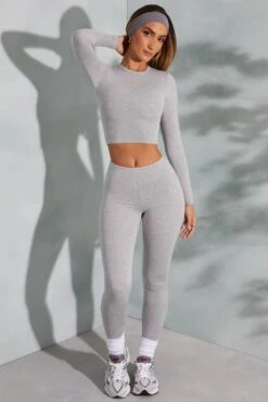 High Waist Leggings In Marled Grey -Glam Dress Store 6055 6064 9 Camden Lori Marled Grey Seamless Crop Top Leggings 989bfe27 5be1 4a92 82ab 1fc51cb36b72