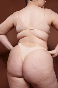 Soft Mesh Thong In Beige -Glam Dress Store 6112 6128 5 Beige Underwire Bra Thong 031ceeed c930 4f84 b0de da71eeab2c59