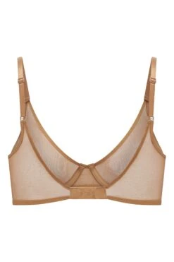 Soft Mesh Single Layer Underwired Bra In Almond -Glam Dress Store 6112 Almond Back 4a39716f 9018 4757 a956 de941c972d36