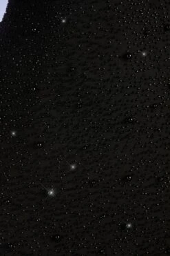 Embellished Bandeau Maxi Dress In Black -Glam Dress Store 6126 9 Belgravia Black Pearl Embellished Bandeau Split Maxi Dress