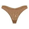 Soft Mesh Thong In Almond 2 Soft Mesh Thong In Almond -Glam Dress Store 6128 Almond Front
