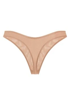 Soft Mesh Thong In Warm Peach -Glam Dress Store 6128 WarmPeach Back a507ef42 8a11 40bd 829c 9441d462741e