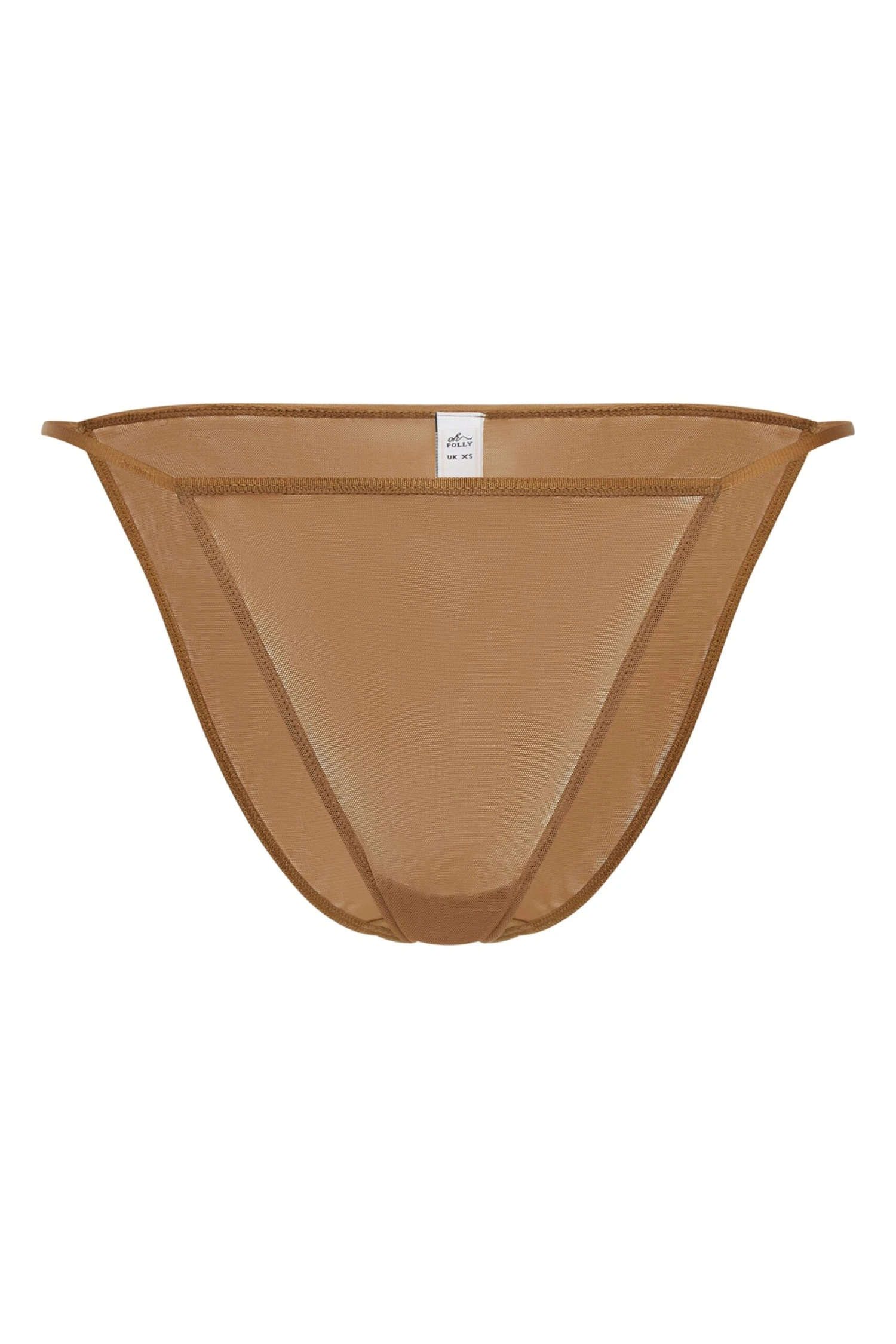 Soft Mesh String Bikini In Almond 3 Soft Mesh String Bikini In Almond