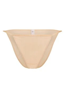 Soft Mesh String Bikini In Beige