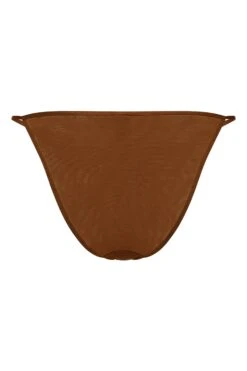 Soft Mesh String Bikini In Chestnut -Glam Dress Store 6133 Chesnut Back