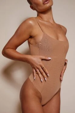 Soft Mesh Bodysuit In Honey -Glam Dress Store 6134 3 Honey Bodysuit