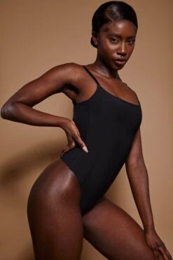 Soft Mesh Bodysuit In Black -Glam Dress Store 6134 4 Black Bodysuit